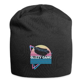 Lustiger Hot Dog Hotdog Retro - Jersey-Beanie - Schwarz - Vorne