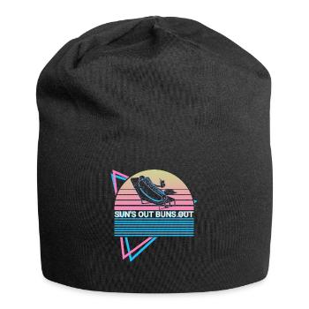 Lustiger Hot Dog Hotdog Retro - Jersey-Beanie - Schwarz - Vorne