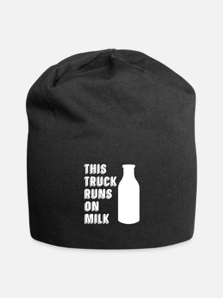 Kuh Milch Trucker Milchwagen - Jersey-Beanie - Schwarz
