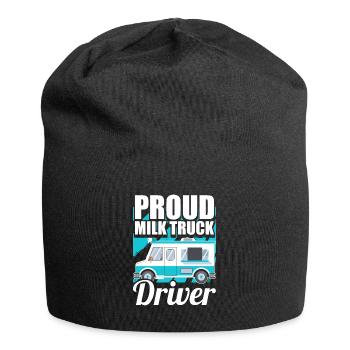 Cow Milk Milk Truck - Jersey Beanie - black - Front