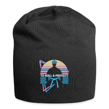Funny Jiu Jitsu BJJ Retro - Jersey Beanie - black - Front