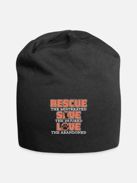 Dog Rescue Dog Dog Rescue - Jersey Beanie - black