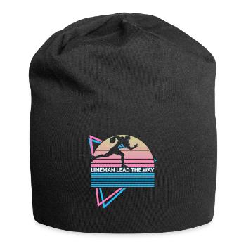 Football Lineman Retro - Jersey Beanie - black - Front