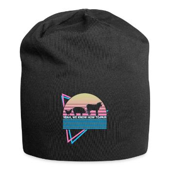 Viehzucht Retro - Jersey-Beanie - Schwarz - Vorne