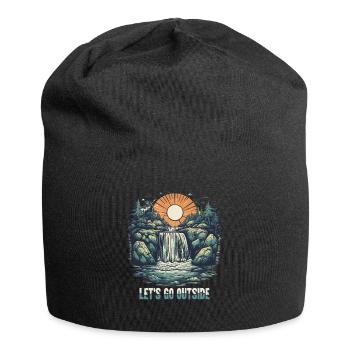 Sortons : nature en plein air et randonnée - Bonnet en jersey - noir - Devant