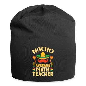Mexican Food Nacho Math Teacher Mathematics - Jersey Beanie - black - Front