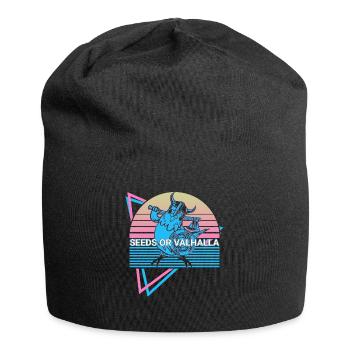 Wellensittich Sittich Retro - Jersey-Beanie - Schwarz - Vorne