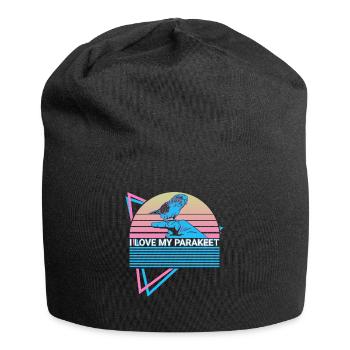 Perruche Perruche Rétro - Bonnet en jersey - noir - Devant