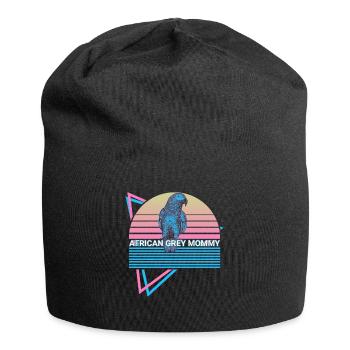 Mama Perroquet Gris Africain Rétro - Bonnet en jersey - noir - Devant