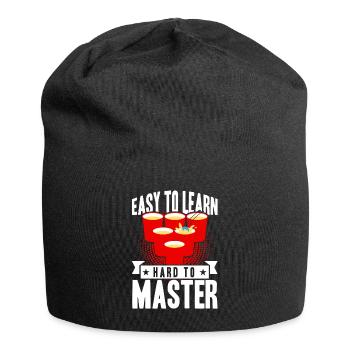 Beer Pong Champion Easy to learn, hard to learn - Jersey Beanie - black - Front