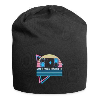 Joueur de poker Rétro - Bonnet en jersey - noir - Devant