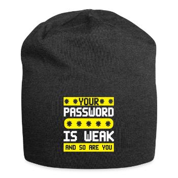 Cybersécurité, Piratage, Informatique - Bonnet en jersey - charbon - Devant