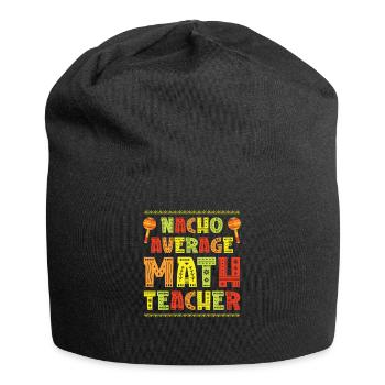 Mexican Food Nacho Math Teacher Mathematics - Jersey Beanie - black - Front