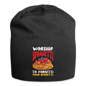 Fliegendes Spaghettimonster FSM Pastafarian - Jersey-Beanie - Schwarz - Vorne