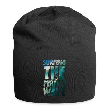 Surfing The Perfect Wave - Jersey-Beanie - Schwarz - Vorne