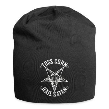 Drôle de trou de maïs Cornhole - Bonnet en jersey - noir - Devant