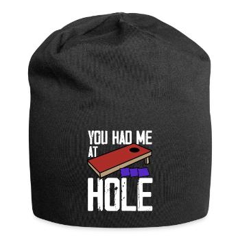 Funny Cornhole Corn Hole - Jersey Beanie - black - Front