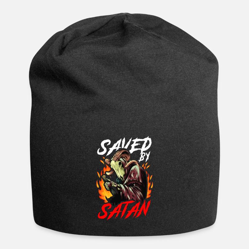 Funny Satanism Satanic - Jersey Beanie - black
