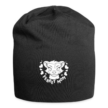 Mère putois furet - Bonnet en jersey - noir - Devant
