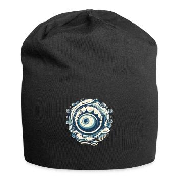 Aqua Wave Eye - Jersey Beanie - black - Front
