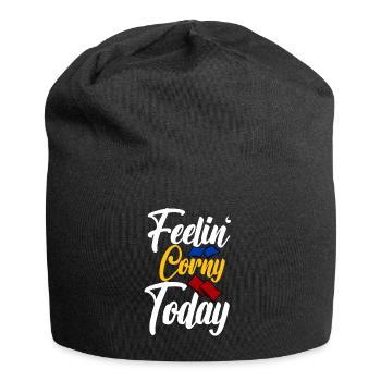 Drôle de trou de maïs - Bonnet en jersey - noir - Devant