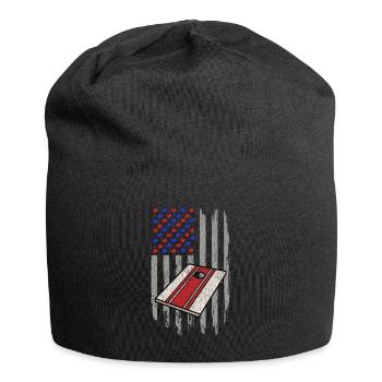 Corn hole patriotic - Jersey Beanie - black - Front