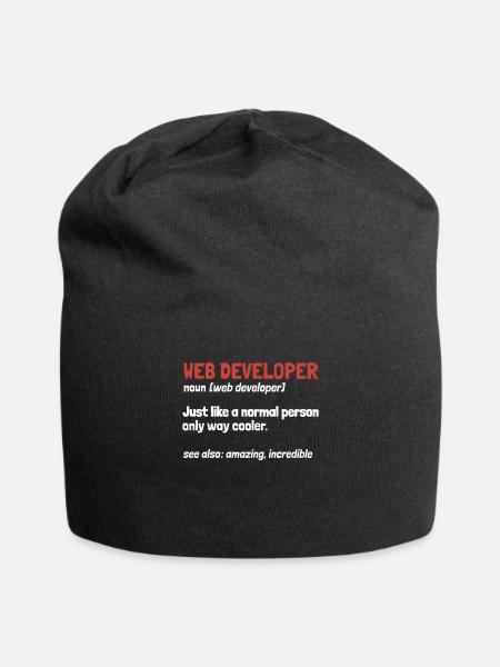 Développeur Web Définition du développeur Web - Bonnet en jersey - noir