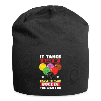Drôle de joueur de pétanque - Bonnet en jersey - noir - Devant