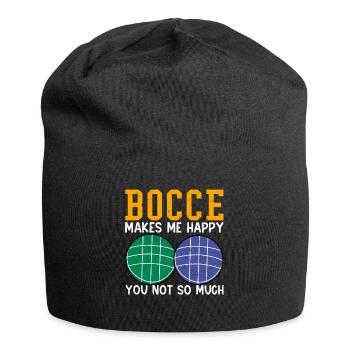 Drôle de joueur de pétanque - Bonnet en jersey - noir - Devant