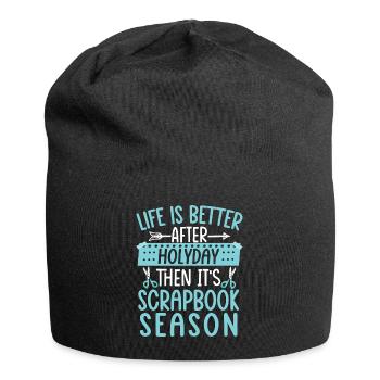 Scrapbooking Scrapbooker - Jersey-Beanie - Schwarz - Vorne