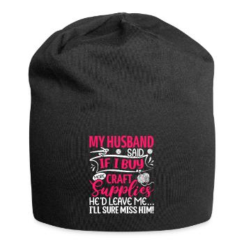 Crafting Crafter - Jersey Beanie - black - Front