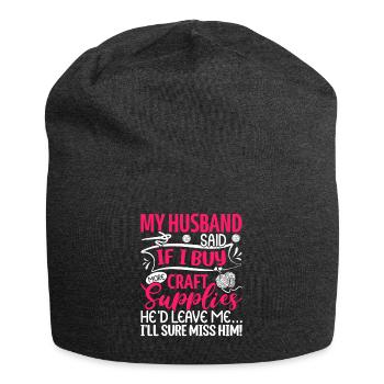 Crafting Crafter - Jersey Beanie - charcoal grey - Front