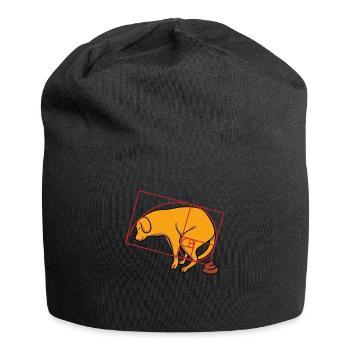 Fibonacci Goldener Schnitt Hund Meme - Jersey-Beanie - Schwarz - Vorne