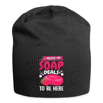 Fabrication de savon, savonnier, savonologue - Bonnet en jersey - noir - Devant