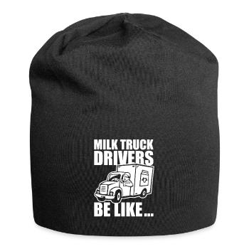 Cow Milk Milk Truck - Jersey Beanie - black - Front