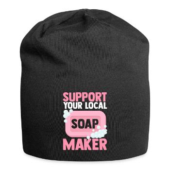 Fabrication de savon, savonnier, savonologue - Bonnet en jersey - noir - Devant