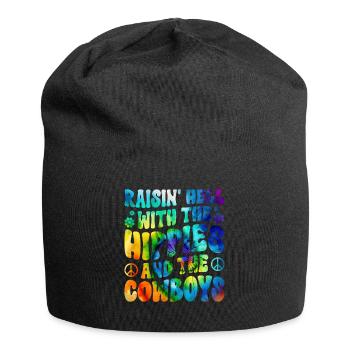 Tie dyeing peace - Jersey Beanie - black - Front
