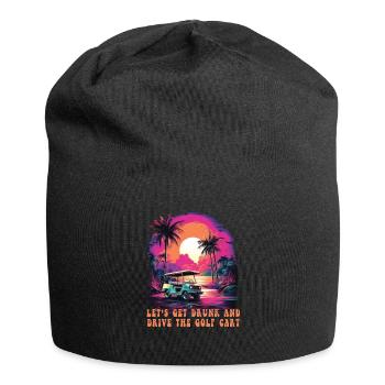 Lass Uns Betrinken Und Den Golfwagen Fahren - Jersey-Beanie - Schwarz - Vorne