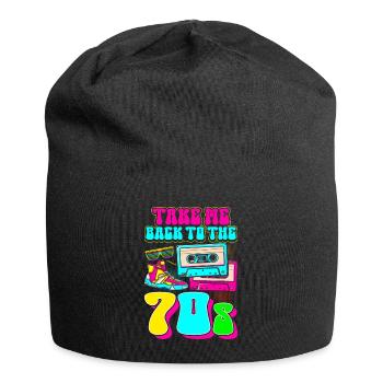 Hippie Groovy Retro Vaporwave - Bonnet en jersey - noir - Devant