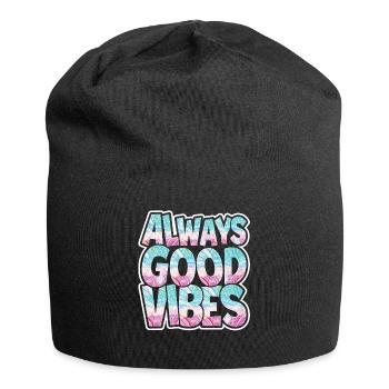 Hippie Peace Kindness - Jersey Beanie - black - Front