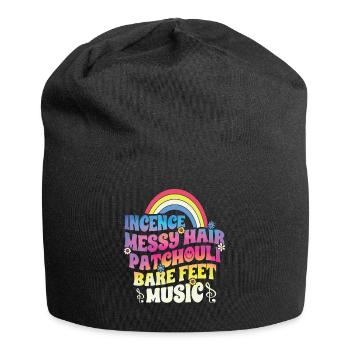 Drôle de gentillesse de paix hippie - Bonnet en jersey - noir - Devant
