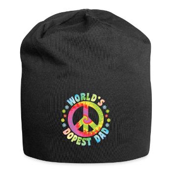 Hippie Papa Krawatte Färben Frieden - Jersey-Beanie - Schwarz - Vorne