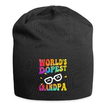 Hippie Opa Krawatte Färben Frieden - Jersey-Beanie - Schwarz - Vorne