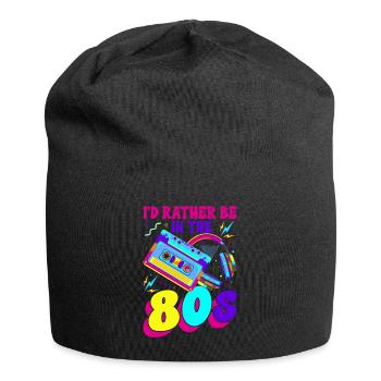 Funny Hippie Vaporwave Retro - Jersey Beanie - black - Front
