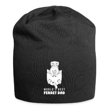Papa putois furet - Bonnet en jersey - noir - Devant