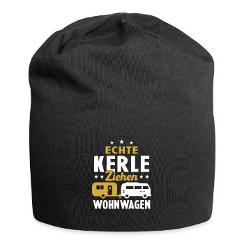 echte kerle ziehen wohnwagen - Jersey-Beanie - Schwarz - Vorne