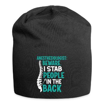 Anesthésiologie - Bonnet en jersey - noir - Devant