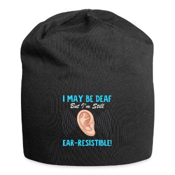 Deaf Pride Sign Language - Jersey Beanie - black - Front