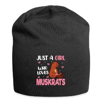 Retro muskrat - Jersey Beanie - black - Front