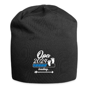 Opa in 2024 bitte warten - Jersey-Beanie - Schwarz - Vorne